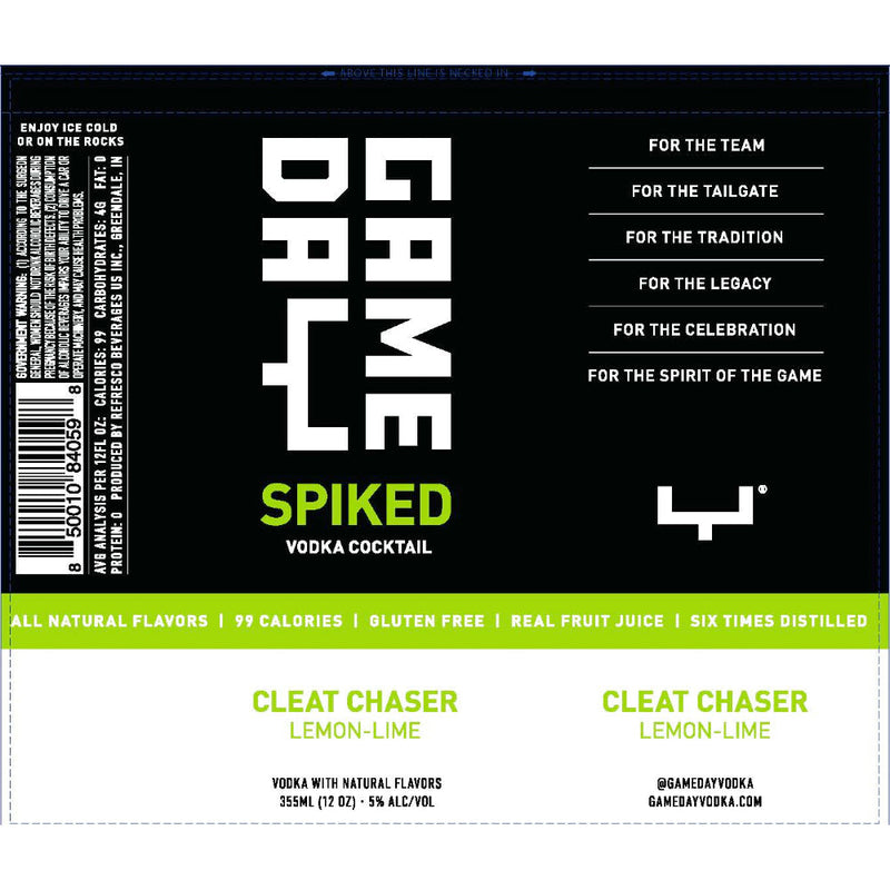 GameDay Cleat Chaser Lemon-Lime Spiked Vodka Cocktail 4pk - Goro&