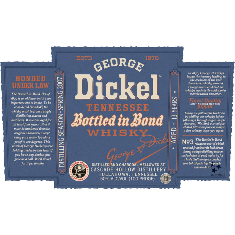 George Dickel Bottled In Bond No. 3 2021 Release - Goro&