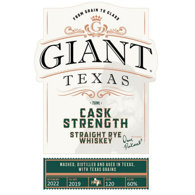Giant Texas Cask Strength Straight Rye - Goro's Liquor
