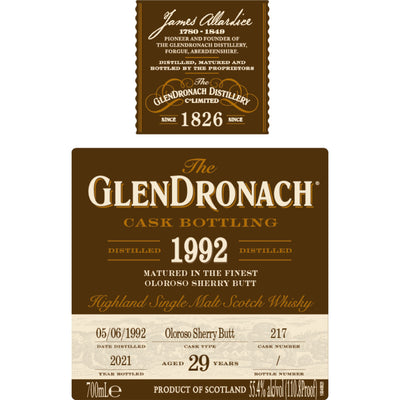 GlenDronach 29 Year Old 1992 Cask #217 - Goro's Liquor