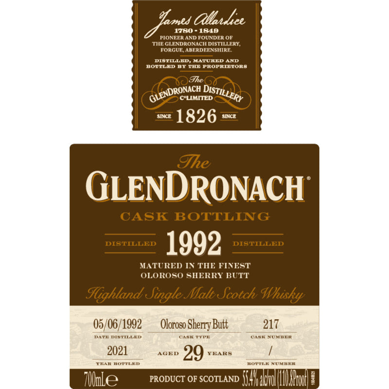 GlenDronach 29 Year Old 1992 Cask 