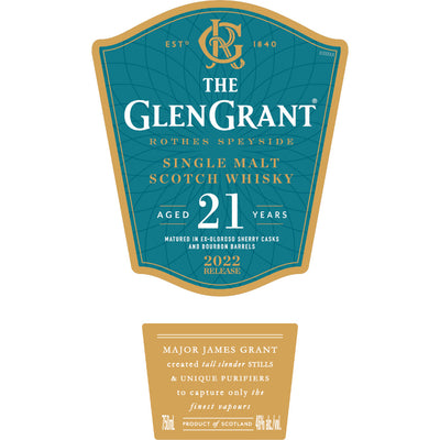 Glen Grant 21 Year Old 2022 Release - Goro's Liquor