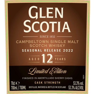 Glen Scotia 12 Year Old Seasonal Release 2022 - Goro's Liquor