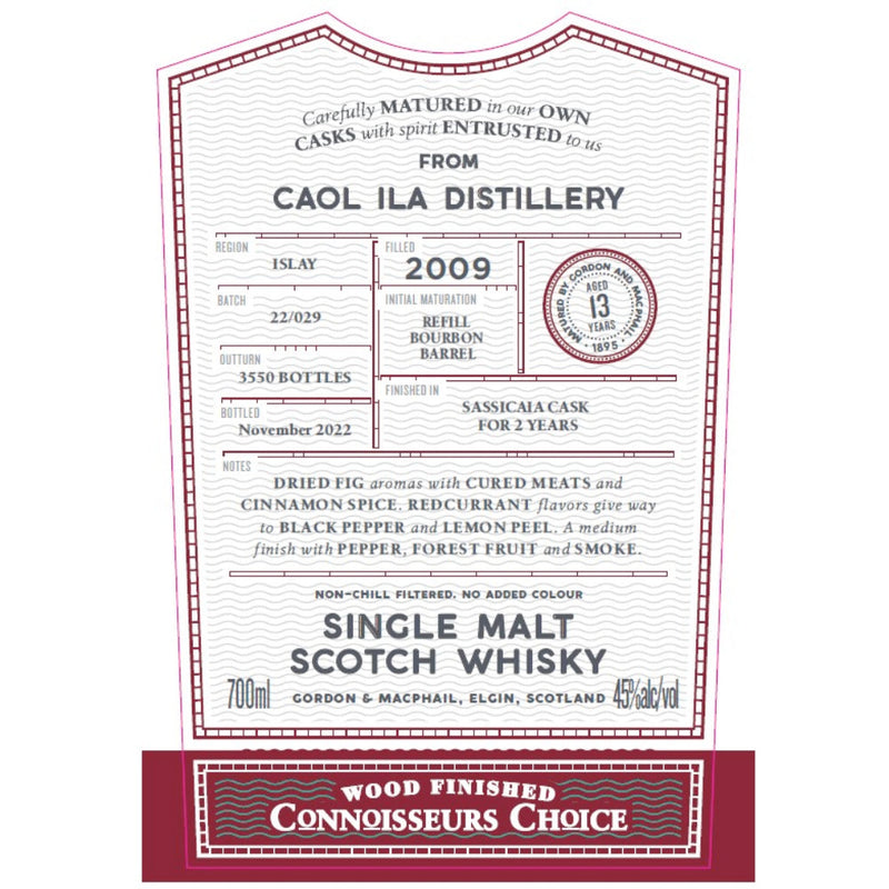 Gordon & MacPhail Caol Ila 13 Year Old Connoisseurs Choice 2009 - Goro&