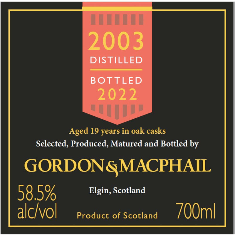 Gordon & McPhail 2003 Speymalt from Macallan 19 Year Old - Goro&