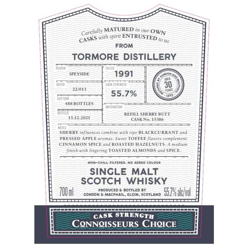 Gordon and Macphail Tormore 30 Year Old Connoisseurs Choice - Goro&