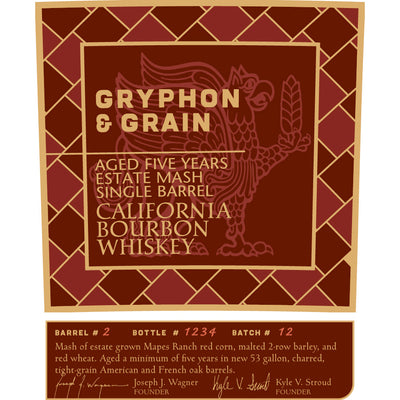 Gryphon & Grain Bourbon Whiskey Batch #12 - Goro's Liquor