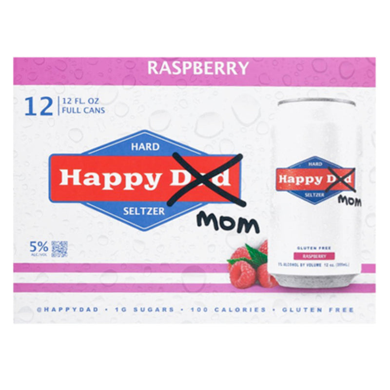 Happy Mom Raspberry Hard Seltzer By Happy Dad 12pk - Goro&