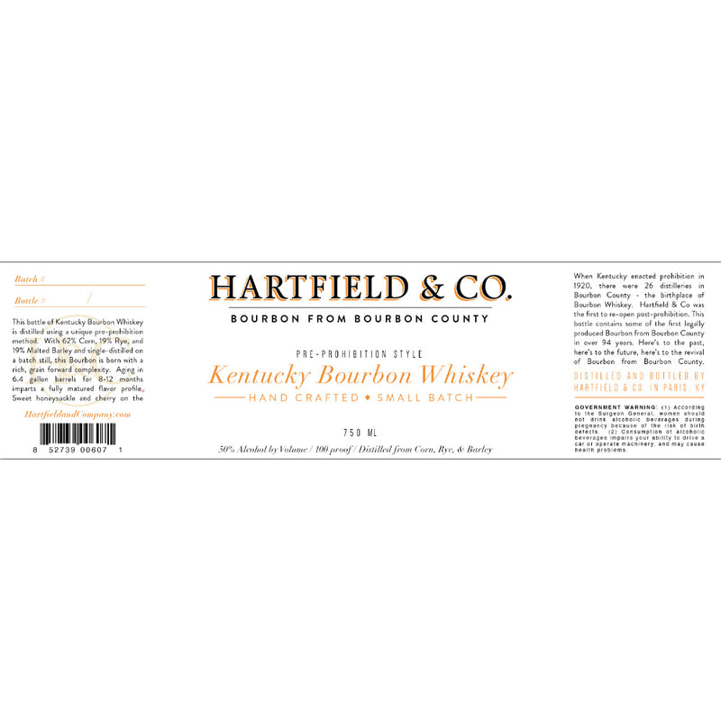Hartfield & Co. Pre-Prohibition Style Kentucky Bourbon - Goro&