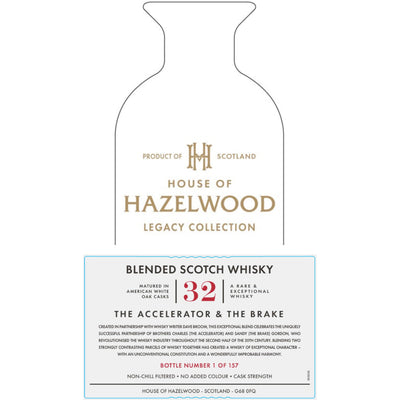 Hazelwood The Accelerator & The Brake 32 Year Old Blended Scotch - Goro's Liquor
