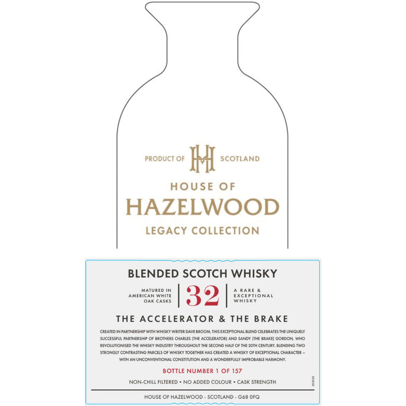Hazelwood The Accelerator & The Brake 32 Year Old Blended Scotch - Goro&