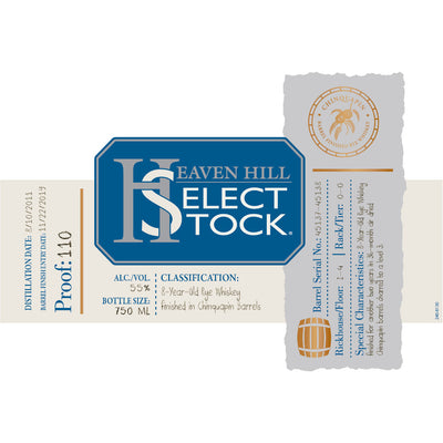 Heaven Hill Select Stock Rye Chinquapin Barrel Finished - Goro's Liquor