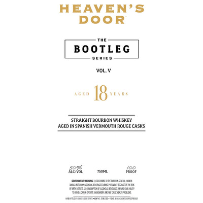 Heaven’s Door The Bootleg Series Vol. V 18 Year Old Spanish Vermouth Rouge Cask - Goro's Liquor