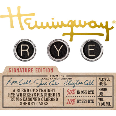 Hemingway Signature Edition Rye Whiskey - Goro's Liquor