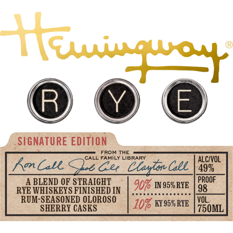 Hemingway Signature Edition Rye Whiskey - Goro&