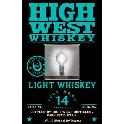 High West 14 Year Old Barrel Select Light Whiskey - Goro's Liquor