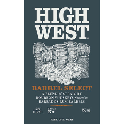 High West Barrel Select Straight Bourbon Finished in Barbados Rum Casks - Goro's Liquor