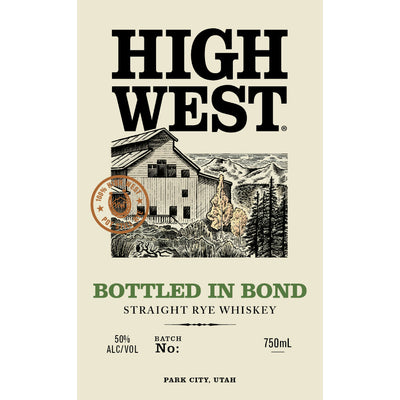 High West Bottled in Bond Straight Rye Whiskey - Goro's Liquor