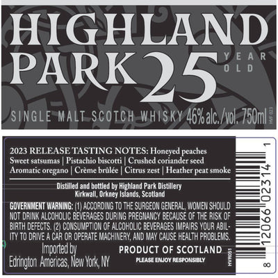 Highland Park 25 Year Old 2023 Release - Goro's Liquor