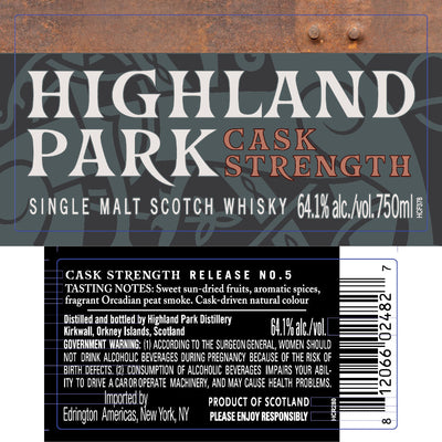 Highland Park Cask Strength Release No. 5 Scotch Highland Park   