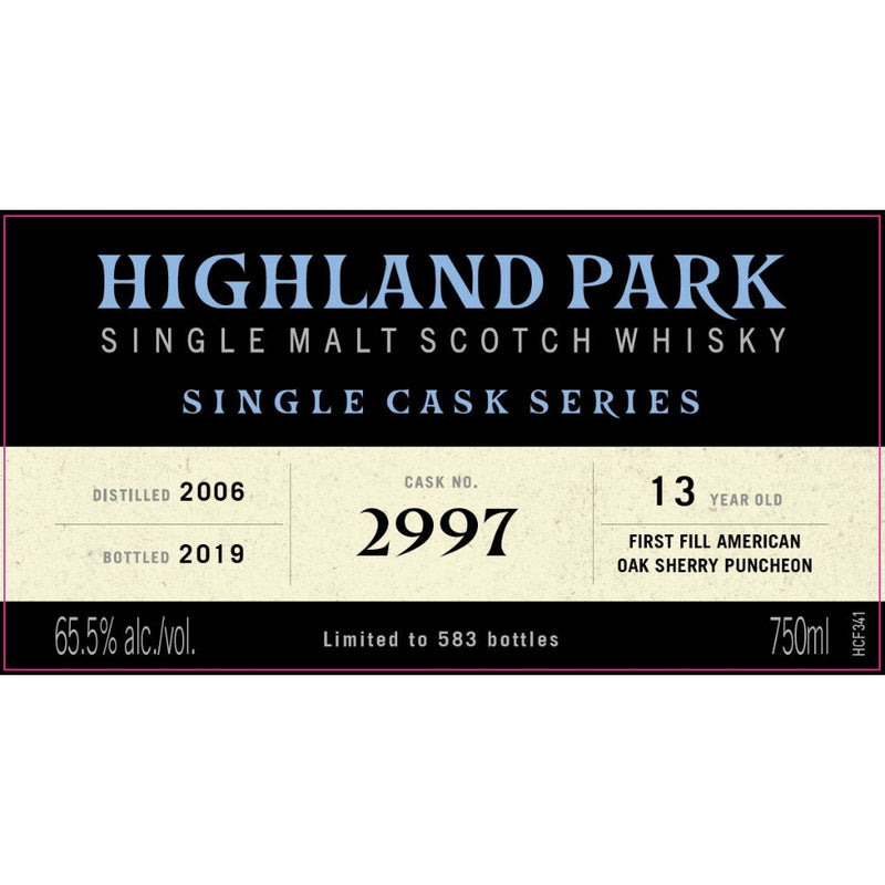 Highland Park Single Cask Series 13 Year Old Cask No. 2997 - Goro&