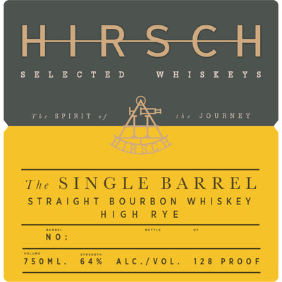 Hirsch The Single Barrel Bourbon High Rye - Goro's Liquor