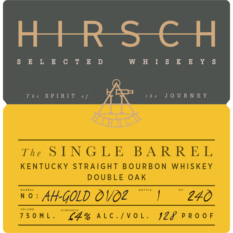 Hirsch The Single Barrel Kentucky Straight Bourbon Double Oak - Goro&