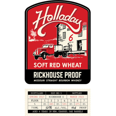 Holladay 6 Year Old Soft Red Wheat Rickhouse Proof Straight Bourbon - Goro's Liquor
