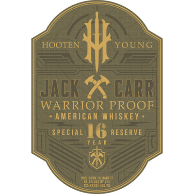 Hooten Young Jack Carr 16 Year Old Special Reserve Warrior Proof American Whiskey - Goro's Liquor