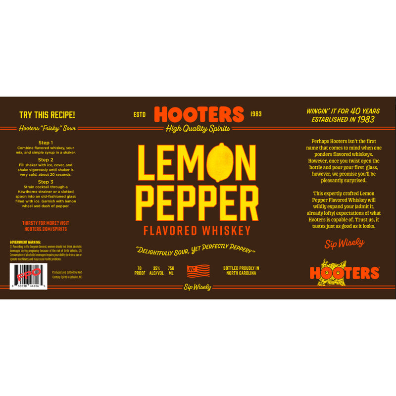 Hooters Lemon Pepper Flavored Whiskey - Goro&