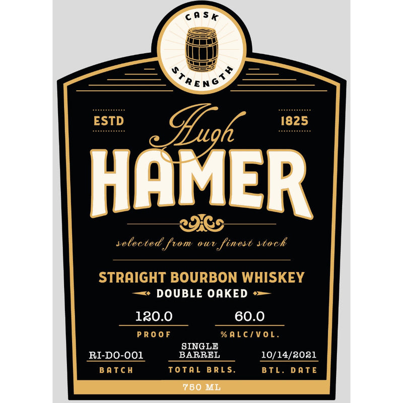 Hugh Hamer Double Oaked Straight Bourbon 120 proof - Goro&