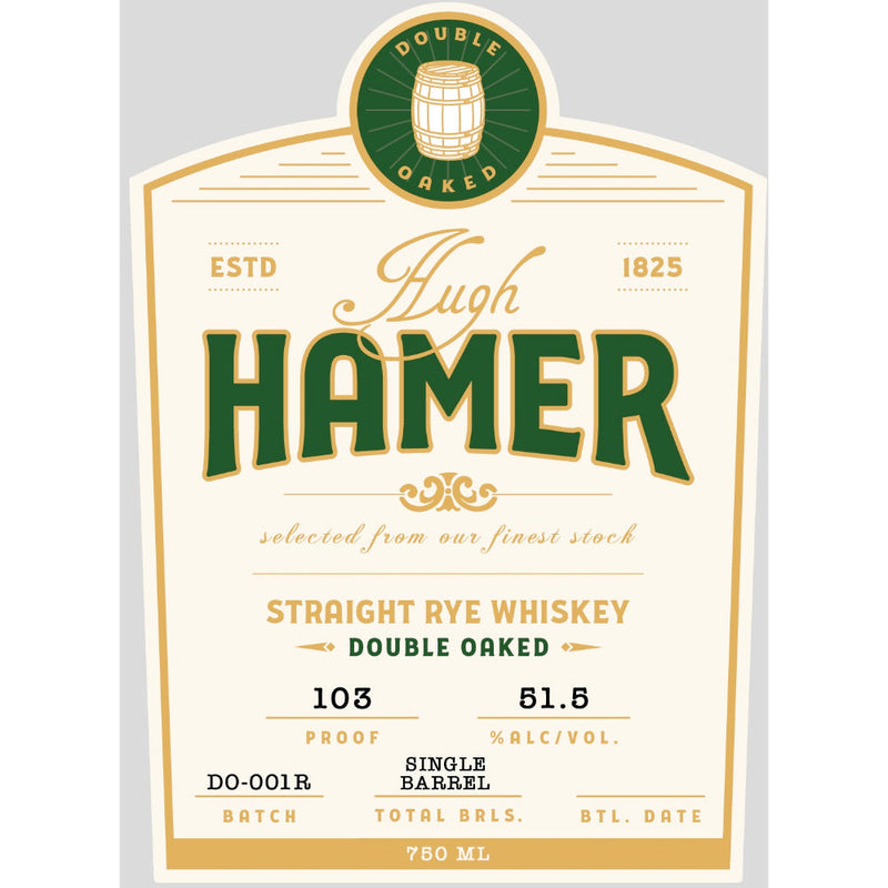 Hugh Hamer Double Oaked Straight Rye - Goro&