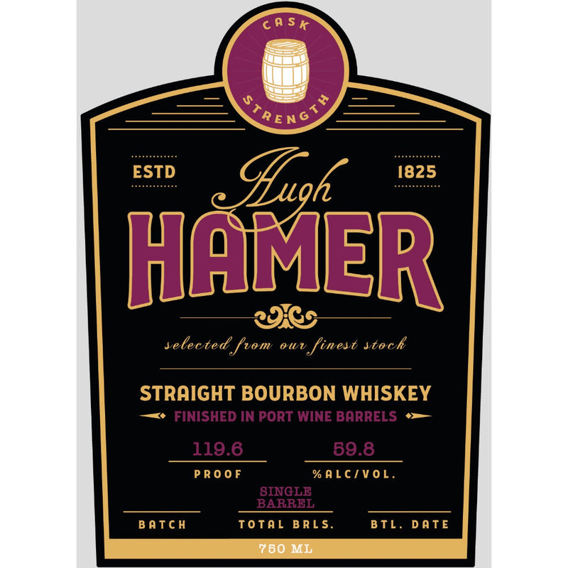 Hugh Hamer Single Barrel Bourbon Finished in Port Wine Barrels - Goro&