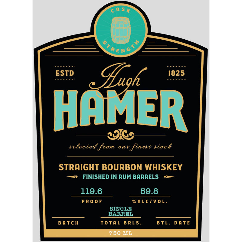 Hugh Hamer Single Barrel Bourbon Finished in Rum Barrels - Goro&