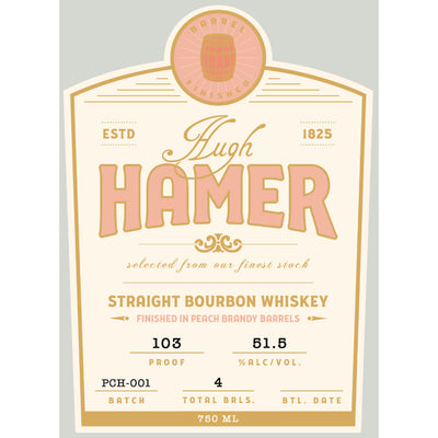 Hugh Hamer Straight Bourbon Finished In Peach Brandy Barrels - Goro's Liquor