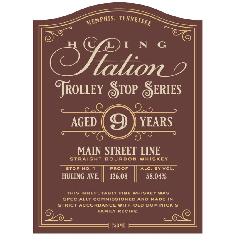Huling Station Trolley Stop Series 9 Year Old Main Street Line Straight Bourbon - Goro&