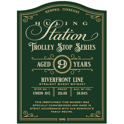 Huling Station Trolley Stop Series 9 Year Old Riverfront Line Straight Wheat Whiskey - Goro's Liquor