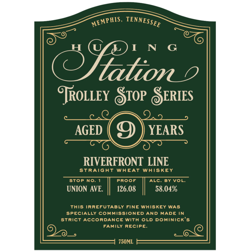 Huling Station Trolley Stop Series 9 Year Old Riverfront Line Straight Wheat Whiskey - Goro&