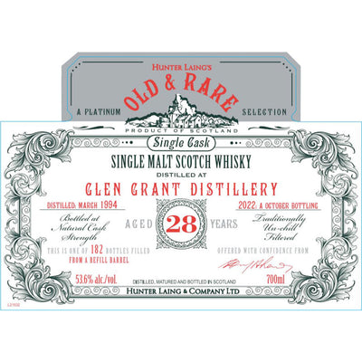 Hunter Laing’s Old & Rare 28 Year Old Glen Grant - Goro's Liquor