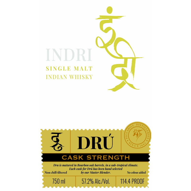 Indri Drú Cask Strength Single Malt Indian Whisky - Goro&
