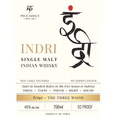 Indri Single Malt Indian Whisky Trīni - Goro's Liquor