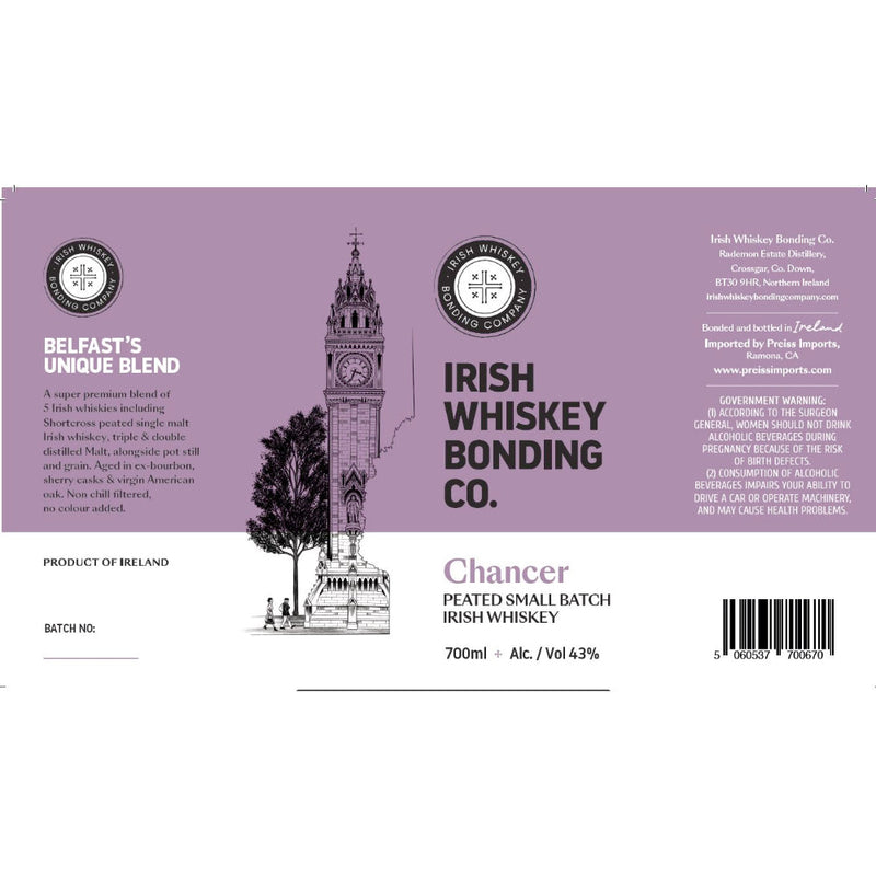 Irish Whiskey Bonding Co. Chancer Peated Irish Whiskey - Goro&