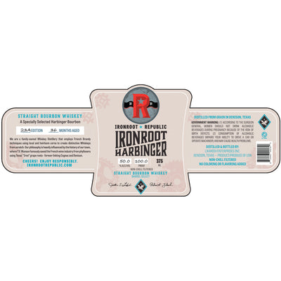 Ironroot Harbinger Barrel Select Straight Bourbon - Goro's Liquor