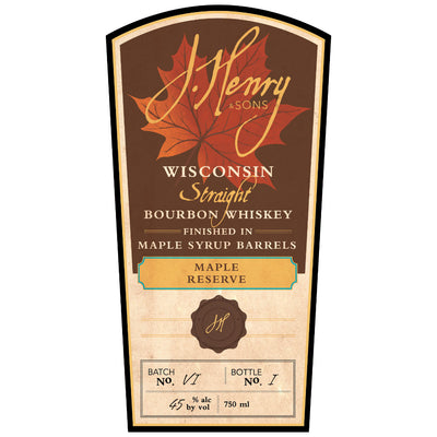 J. Henry Maple Reserve Wisconsin Straight Bourbon - Goro's Liquor