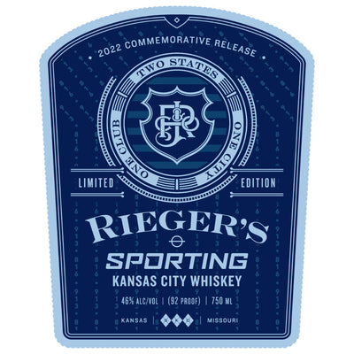 J. Rieger Sporting Kansas City Whiskey - Goro's Liquor