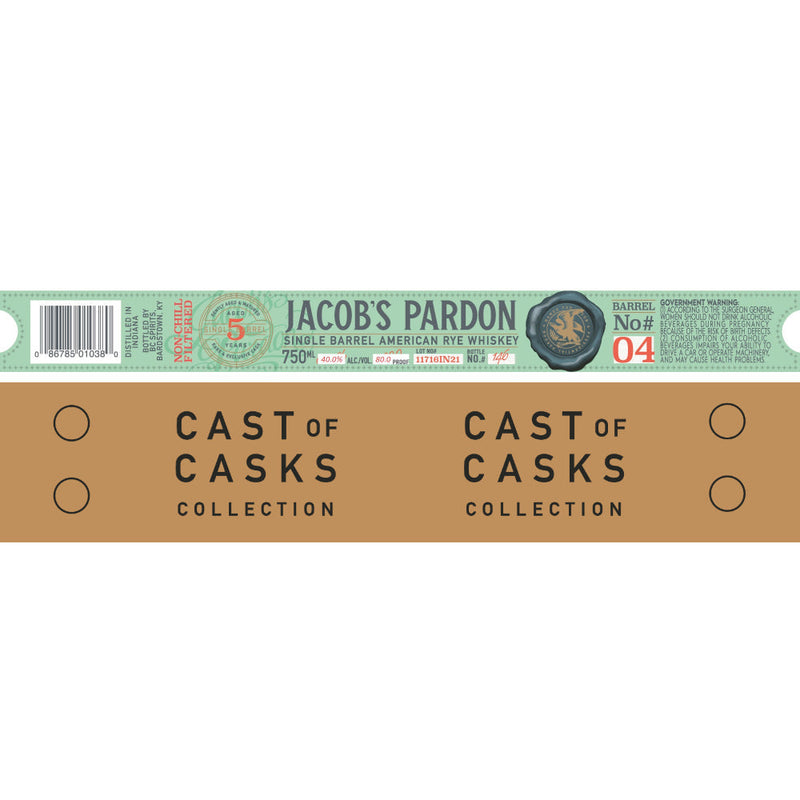 Jacob‘s Pardon Cast of Casks 5 Year Old Rye Barrel No 