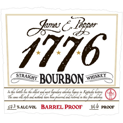 James E. Pepper 1776 Barrel Proof Bourbon - Goro's Liquor