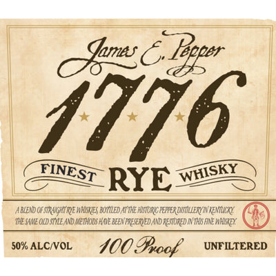 James E. Pepper 1776 Rye Whiskey - Goro's Liquor