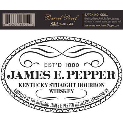 James E. Pepper Barrel Proof Kentucky Straight Bourbon - Goro's Liquor
