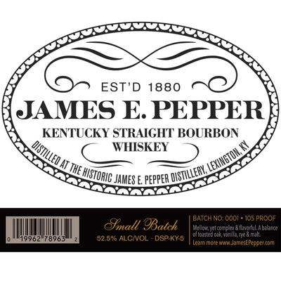 James E. Pepper Small Batch Kentucky Straight Bourbon - Goro's Liquor